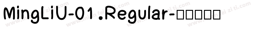 MingLiU-01 Regular字体转换